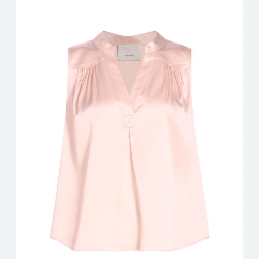Cinq à Sept Icy Pink Silk Blouse